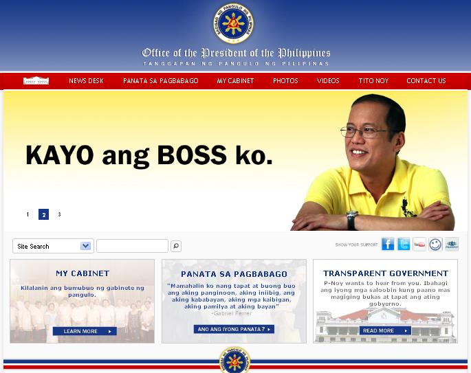 PNoy’s Official Government Website is Now&nbsp;Up!